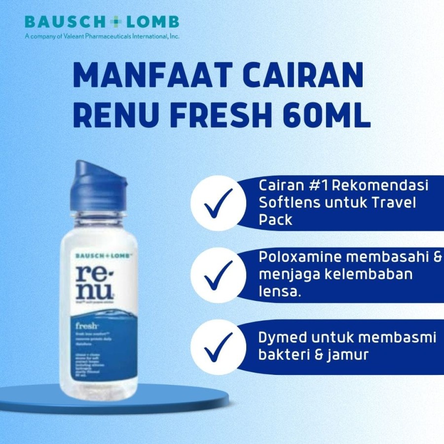 RENU FRESH MULTI PURPOSE SOLUTION 60ML (TRAVEL PACK) BY BAUSCH + LOMB