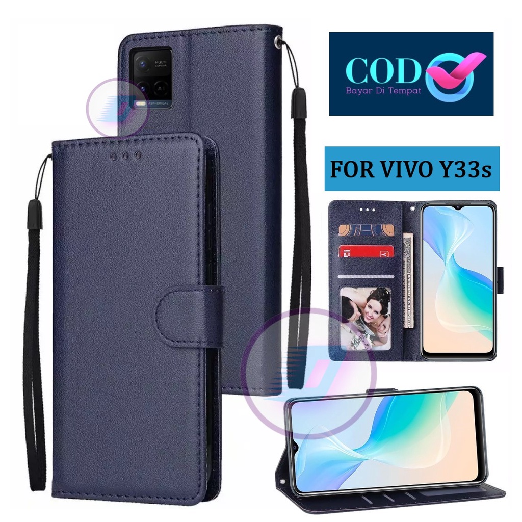 VIVO Y33S | Y33T FLIP LEATHER CASE PREMIUM-FLIP WALLET CASE KULIT