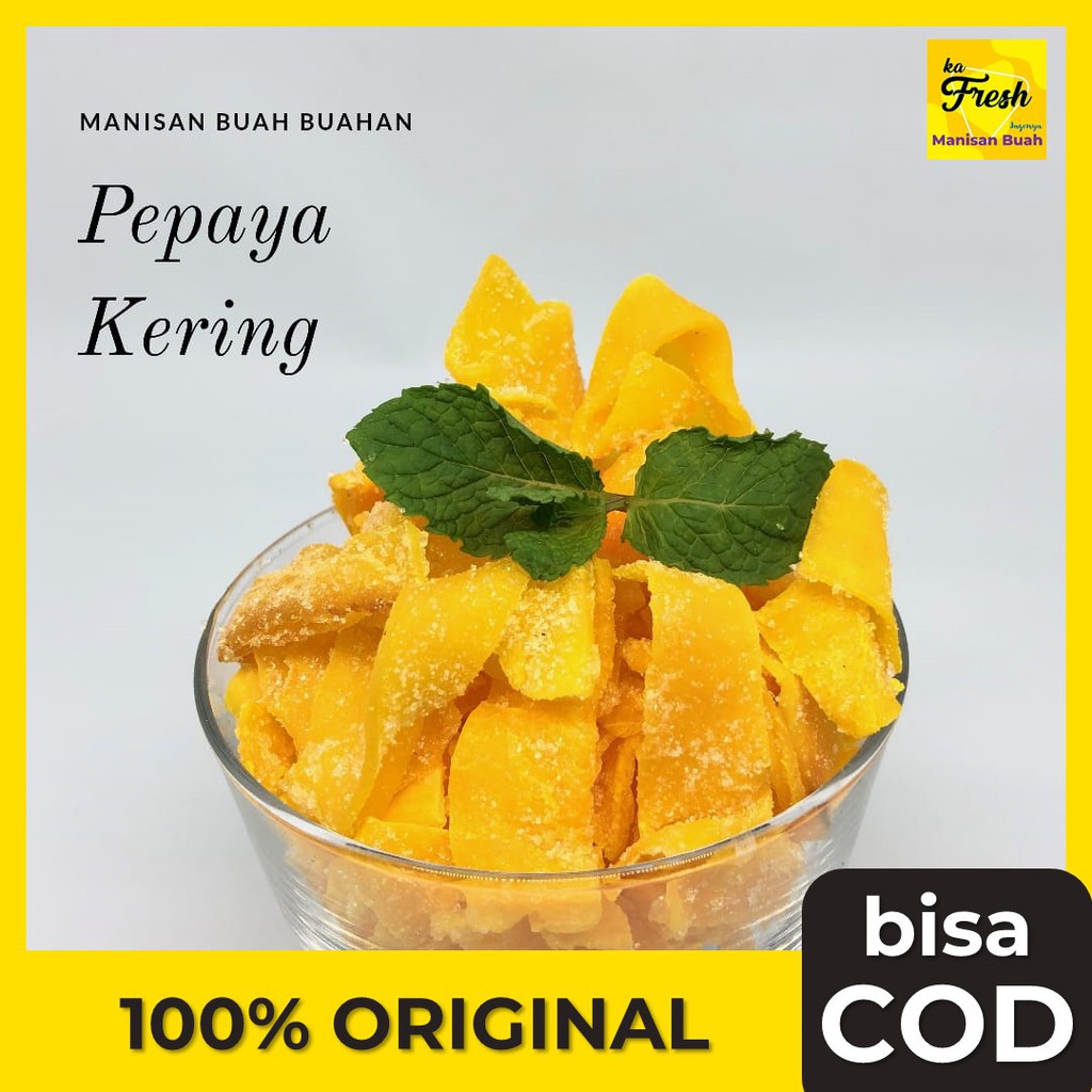 MANISAN BUAH PEPAYA KERING KILOAN 1KG 1000GRAM GROSIR ECER MURAH