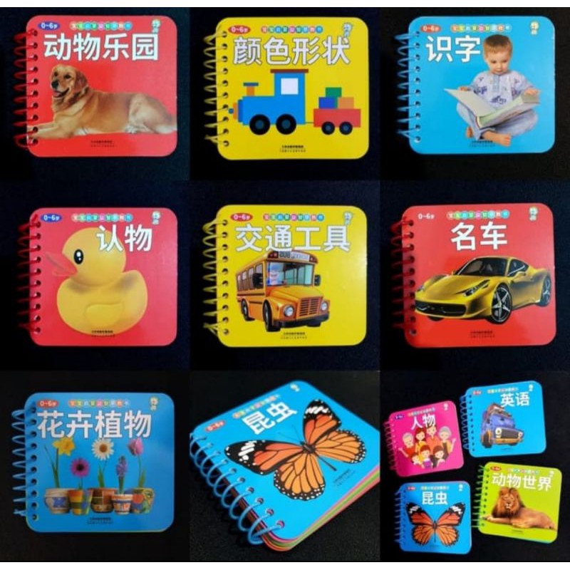 Flash card Mandarin anak belajar bahasa mandarin flash card anak