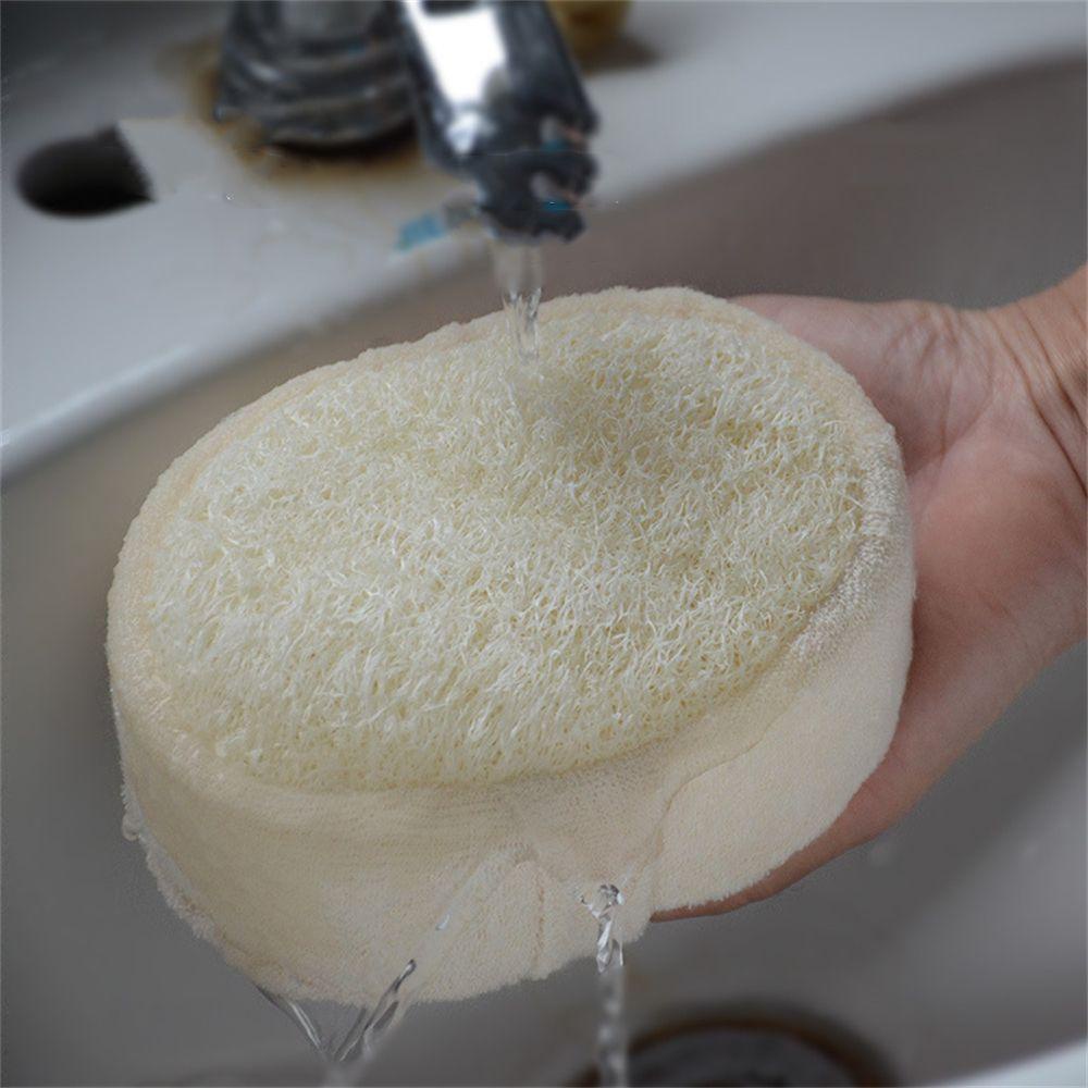 Solighter Natural Loofah Sponge Body Exfoliator Cuci Body Massage Brush Cleaner Loofah Luffa Sikat Mandi