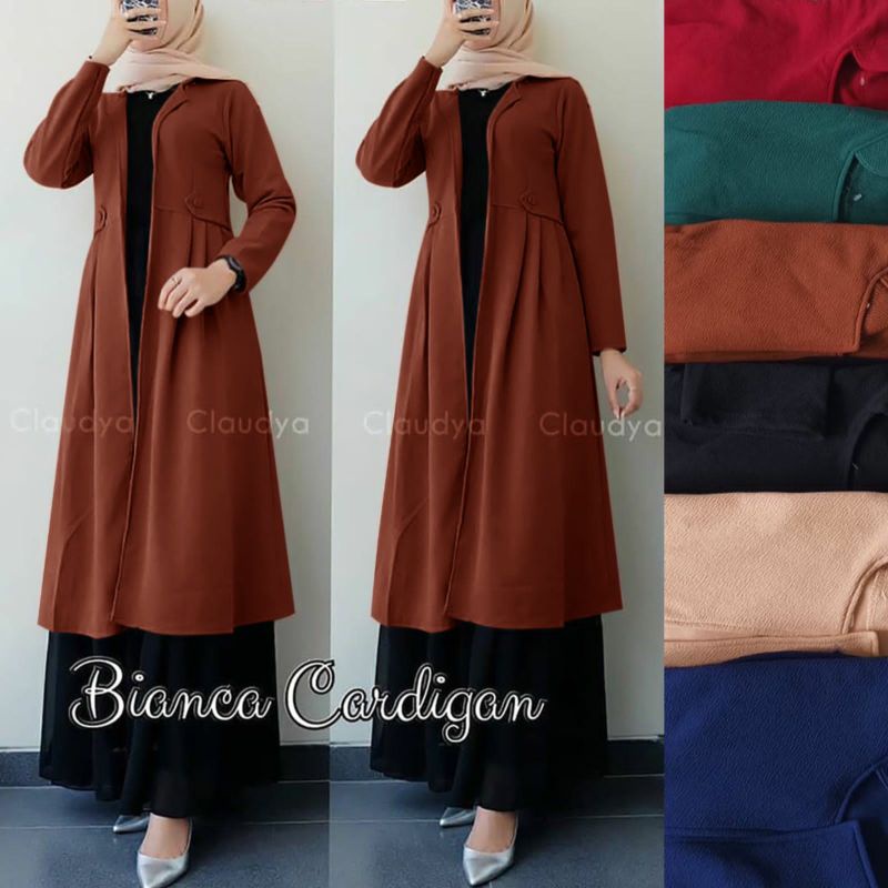 Cardigan Wanita Muslimah Kekinian Bianca Cleva Sale by Hijab Fashion Solo-5