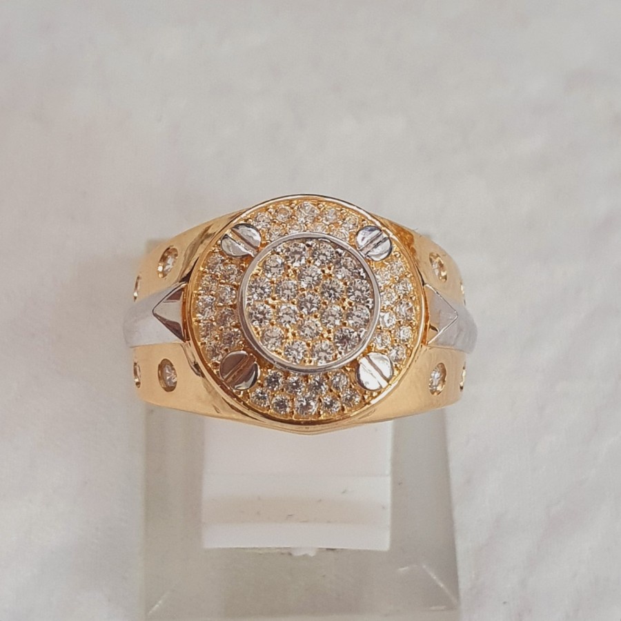 cincin laki pria model mata ad variasi emas 70 % 70% 700 16k