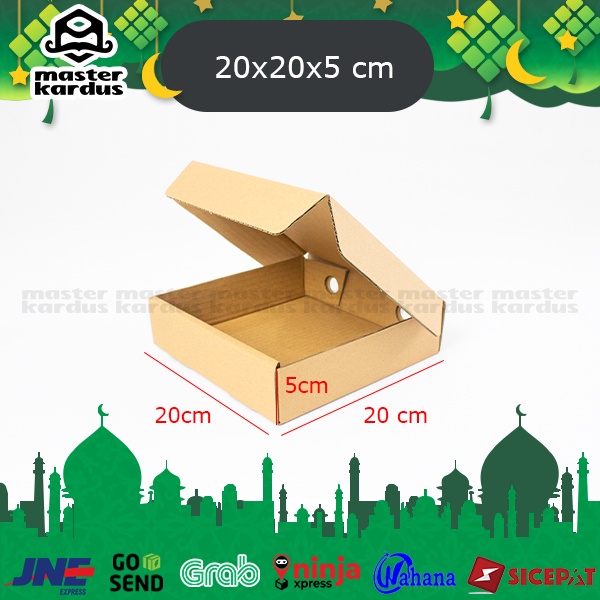 

Box Packing Pizza Diecut Ukuran 20x20x5 cm Polos
