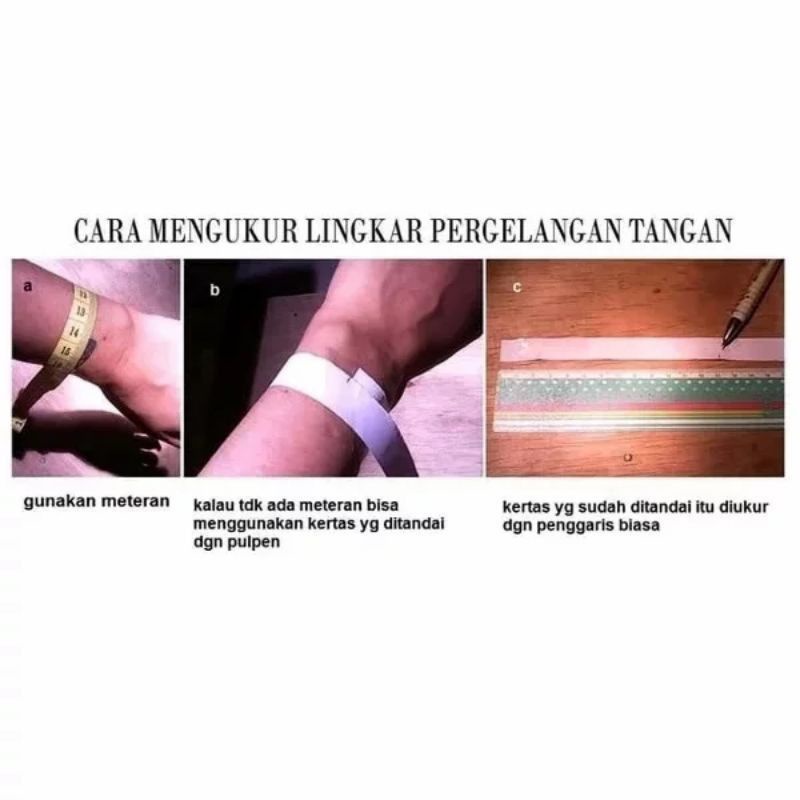 GELANG TANGAN TITANIUM MODEL HOLO BULAT WARNA EMAS DAN SILVER