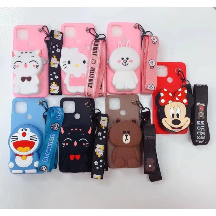 Case Disnnei Plus Dompet Dan Tali REALME C20