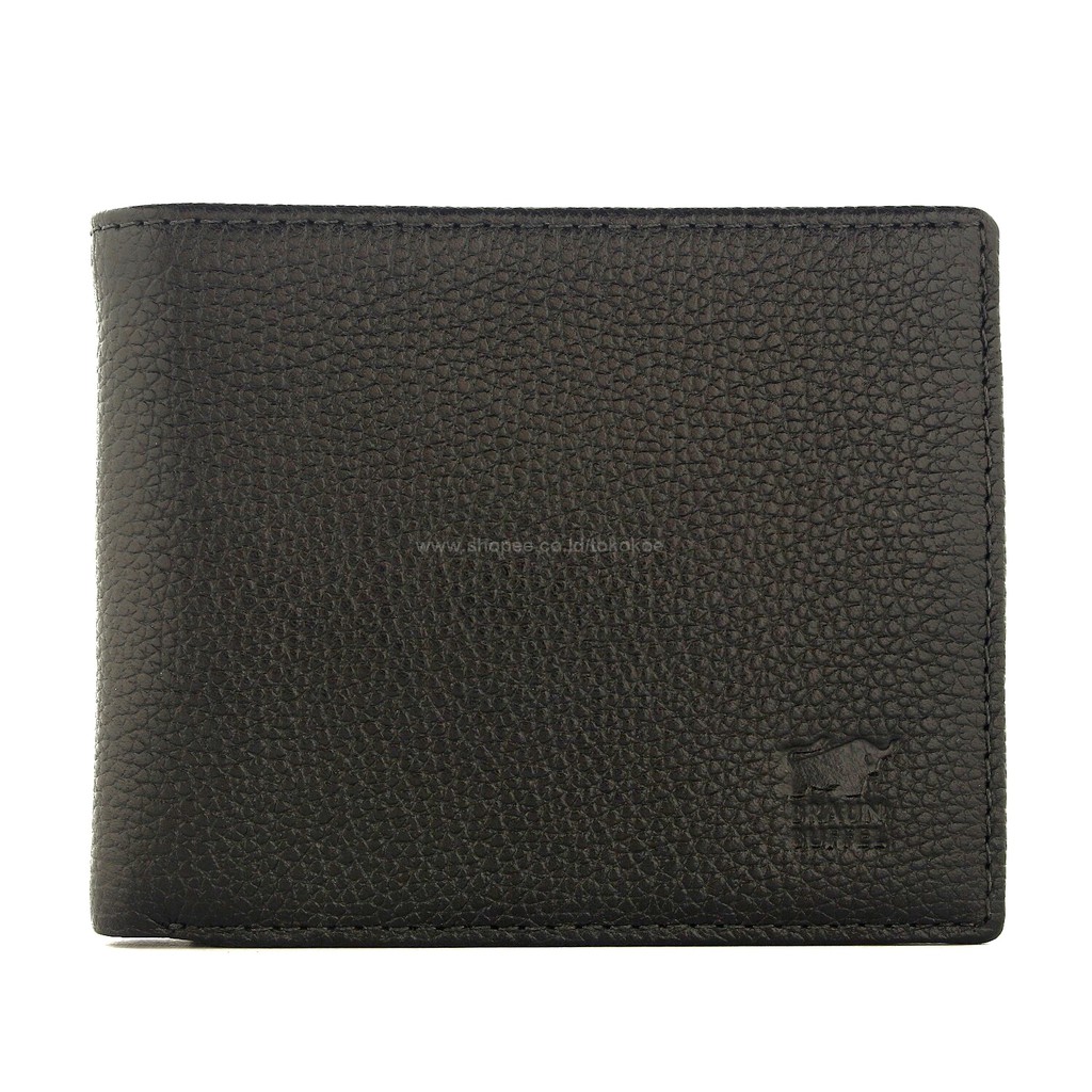 TOKOKOE - Dompet Pria model Tidur bahan Kulit Premium Dompet Lipat - BB 956 Jeruk Black