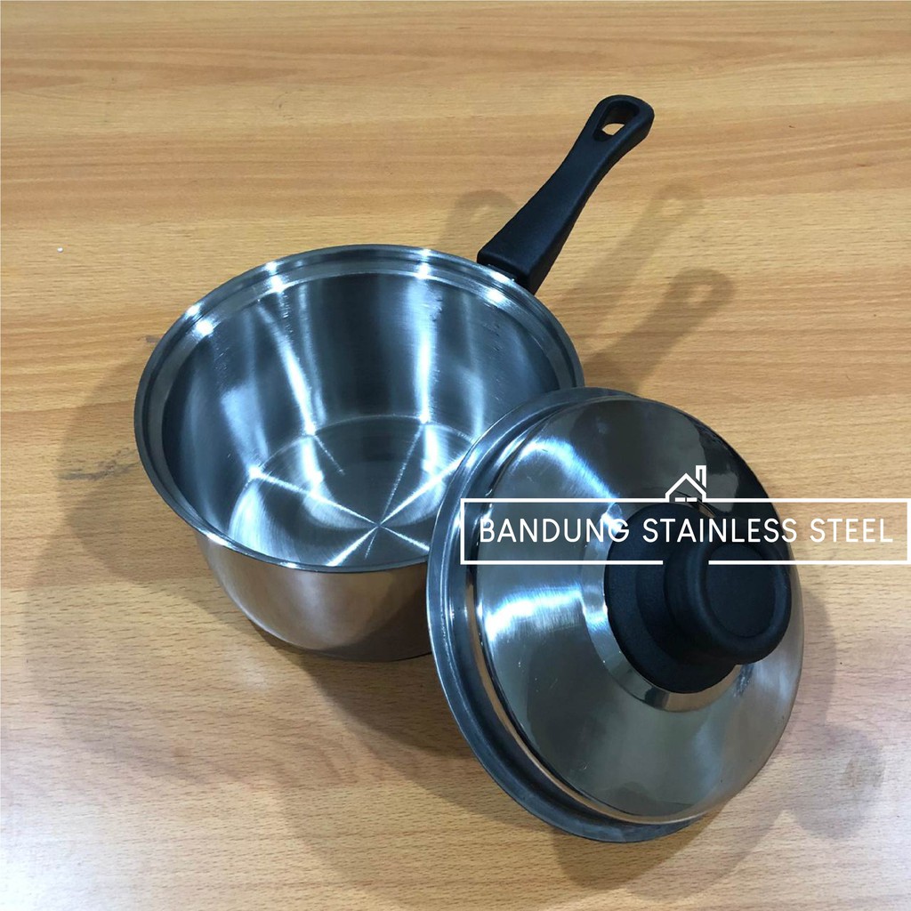 Panci susu kecil milk pot 16cm tutup stainless steel murah MT