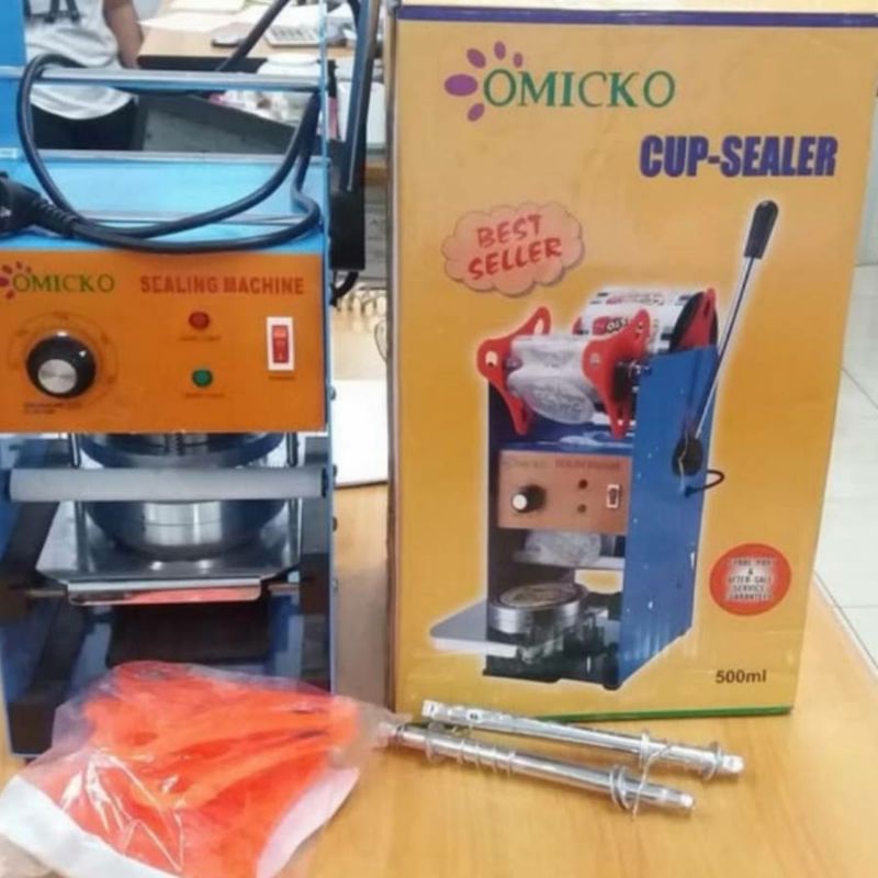 SEALING MACHINE CUP SEALER / MESIN PRESS TUTUP GELAS PLASTIK OMICKO C35 ORIGINAL