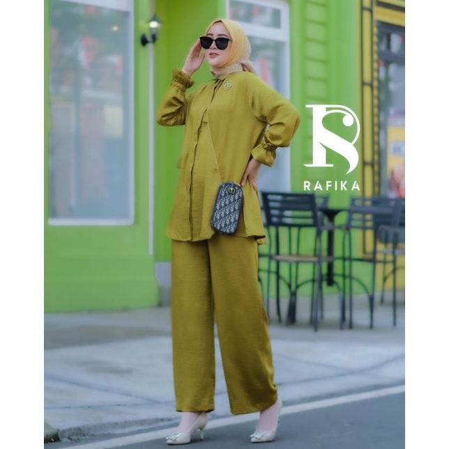 YUMMI SET BY RAFIKA SETELAN ONE SET GAMIS DRESS MAXY MIDI TUNIK KEMEJA WANITA TERBARU RAFIKA DLOVERA