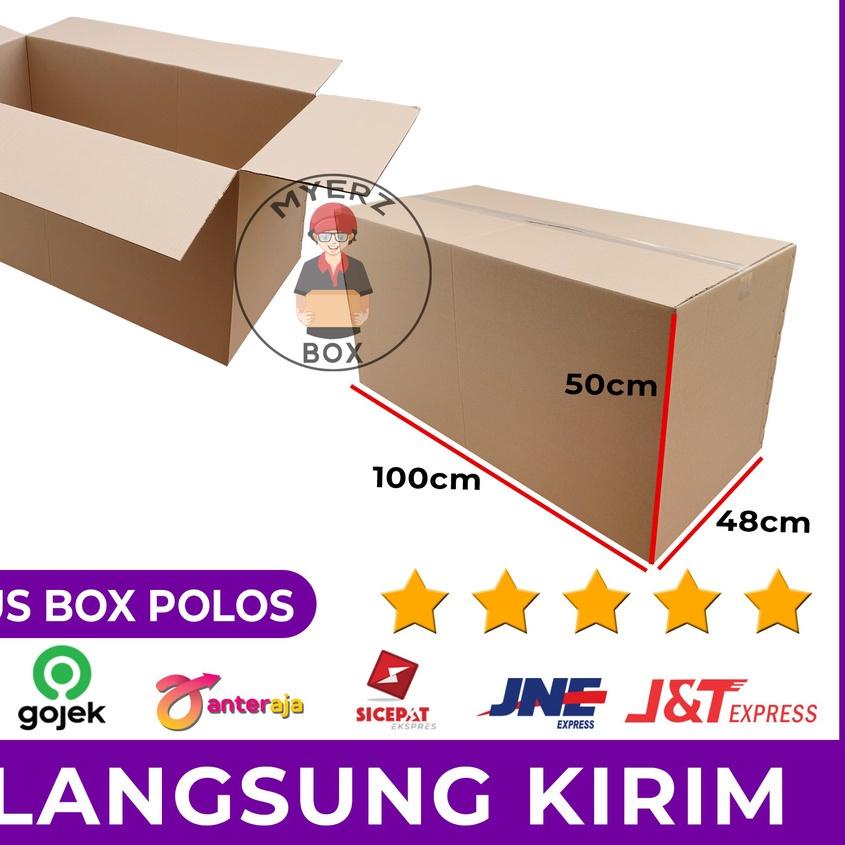 

➻ Kardus Besar Jumbo – Karton Box Polos 100 x 48 x 50 Packing Pindahan ✽
