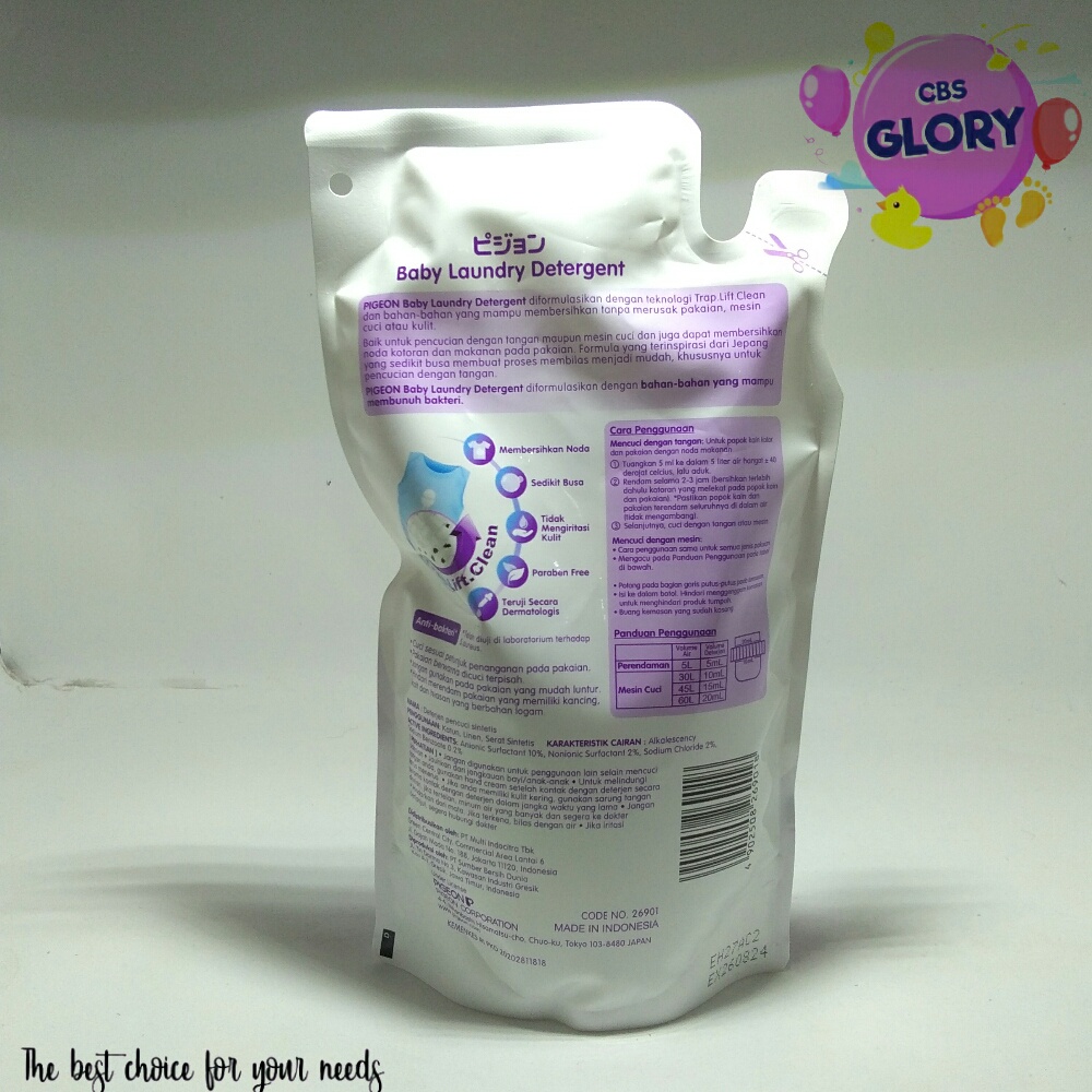 Pigeon Baby Laundry Detergent 450ml/Sabun Cuci Baju Bayi Anti-Bakteri