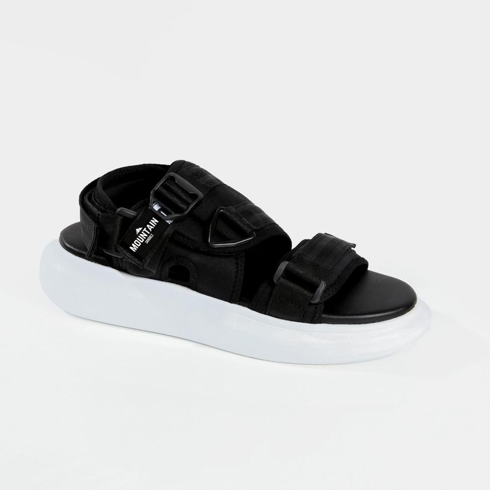 "TSE.10Jn22υ" Mountain - Sandal Gunung Wanita Premium Kekinian Fiona Black Sendal Tali WanitaSandals