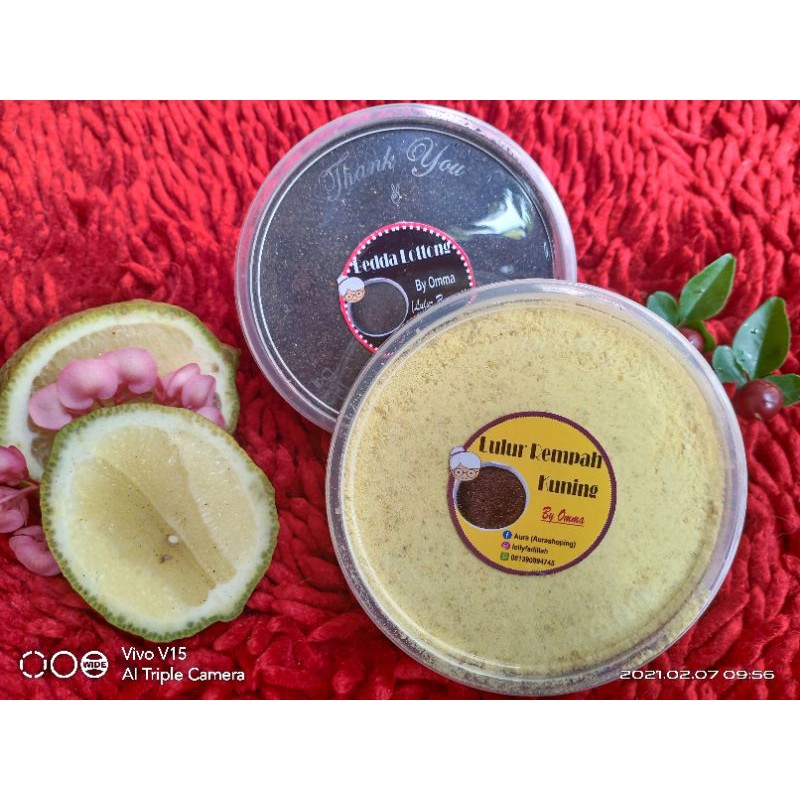 (COD)  Paket hemat lulur rempah kuning dan rempah hitam