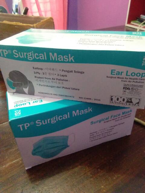 Download Masker Tp Surgical Mask Earloop Shopee Indonesia PSD Mockup Templates