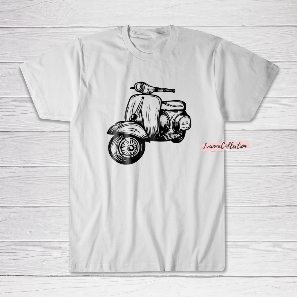 IvannaCollection Kaos Distro Pria Kaos Vespa Distro Baju Kaos Pria Distro Lengan Pendek