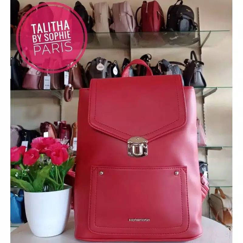 TALITHA BAG TAS WANITA SOPHIE MARTIN PROMO ORIGINAL TAS RANSEL WANITA BAGPACK TAS MERAH