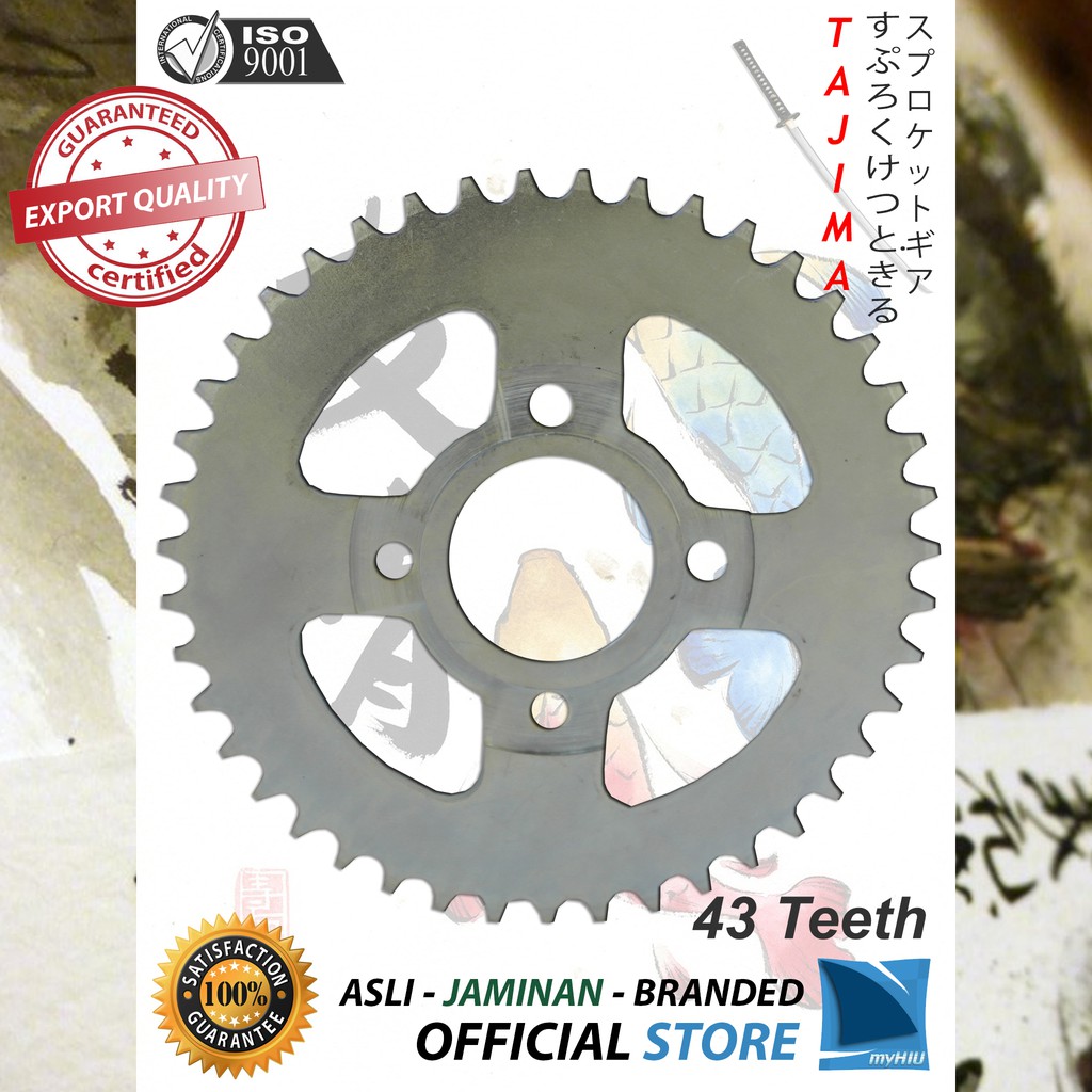 Gigi Tarik 520-43T HONDA Tiger, Tiger New / Tiger 2000 Gir Belakang - Rear Sprocket Gear TAJIMA