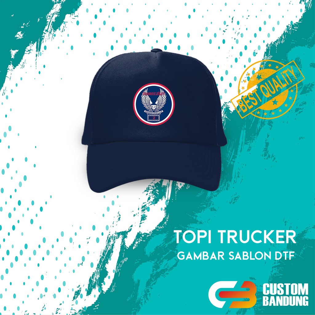 Topi Trucker MOONRAKER Topi Jaring GBR Pria Wanita Bisa COD Original High Quality