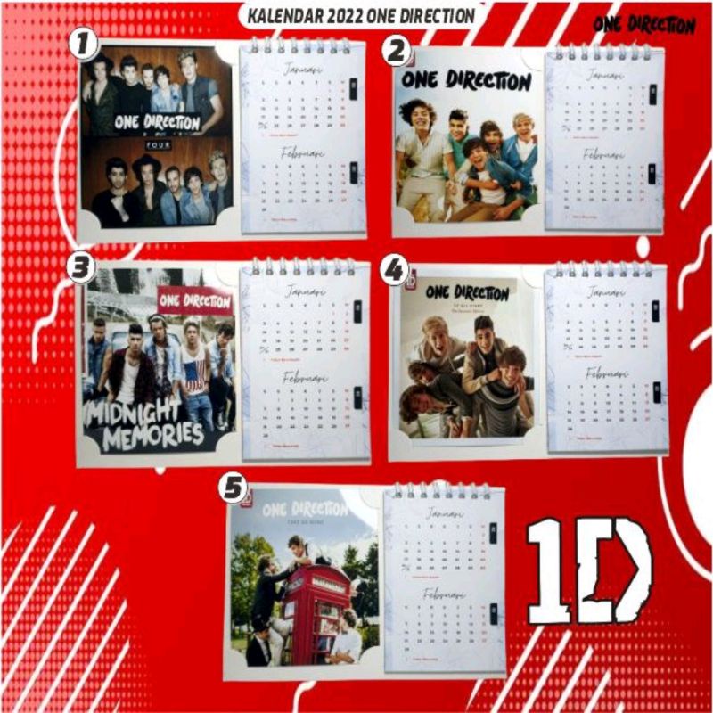 KALENDER MEJA // DUDUK TAHUN 2022 edisi ONE DIRECTION