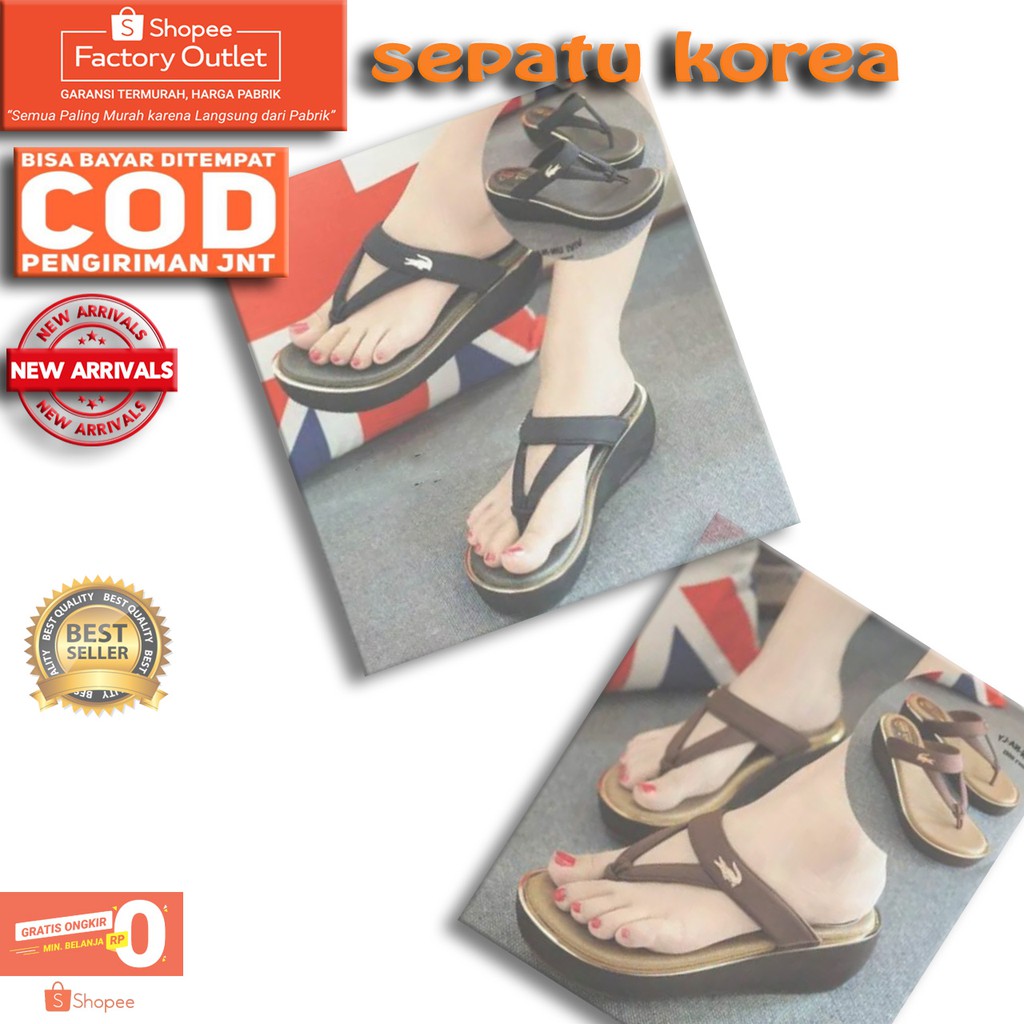Sandal Sendal Wedges Kondangan Cantik Kekinian Remaja Dewasa Wanita Cewek