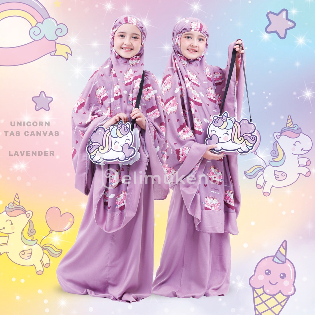 Mukena Anak Unicorn ( Tas Canvas )