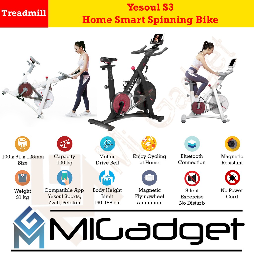 Yesoul S3 Home Smart Spinning Bike Indoor Sepeda Statis Fitness