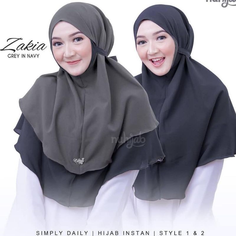 HIJAB BERGO ZAKIA MARYAM 2 LAYER BOLAK BALIK / bergo maryam 2layer beda warna