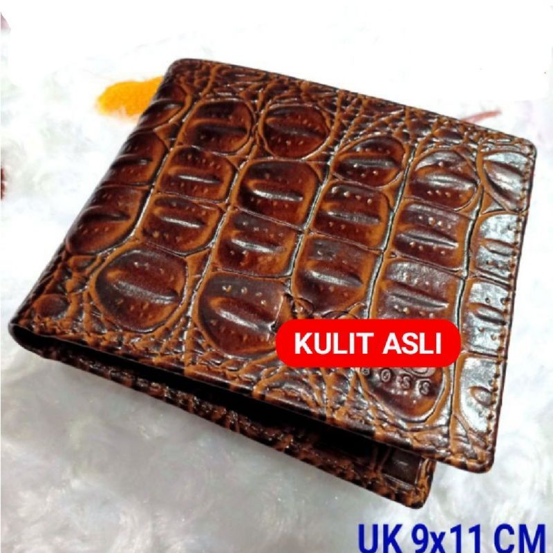 ZICO DOMPET KULIT PRIA ORIGINAL KULIT SAPI ASLI MOTIF BUAYA LIPAT TDUR