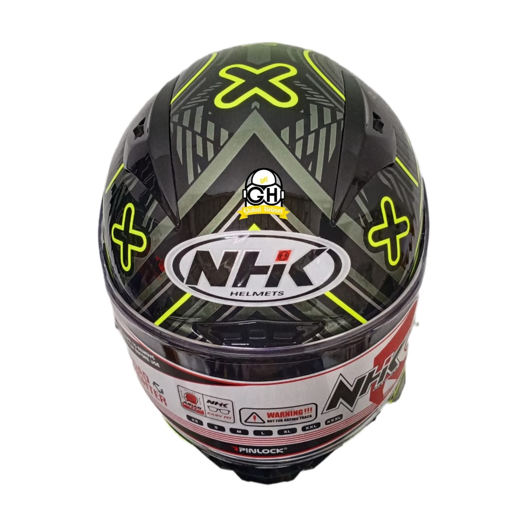 NHK HELM GPR TECH STREET TARGET BLACK YELLOW GLOSSY GP R TECH