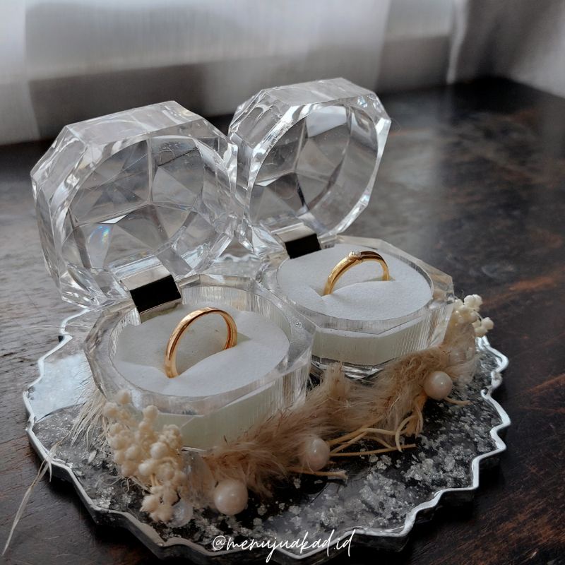 Ring Box Akrilik Lamaran Nikah Tempat Cincin Akrilik Aesthetic