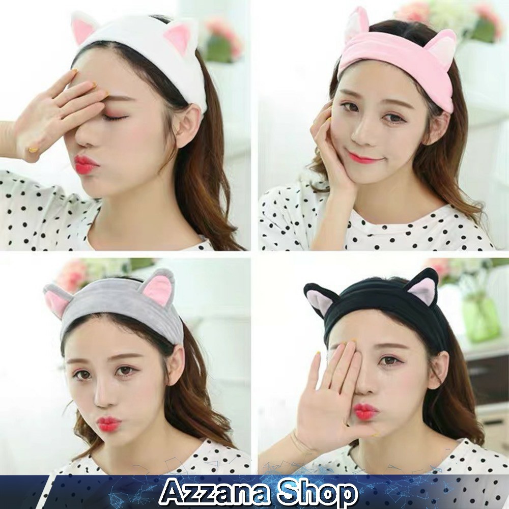 Bando Bandana Motif Kelinci / Bando Wanita Motif Telinga Kucing