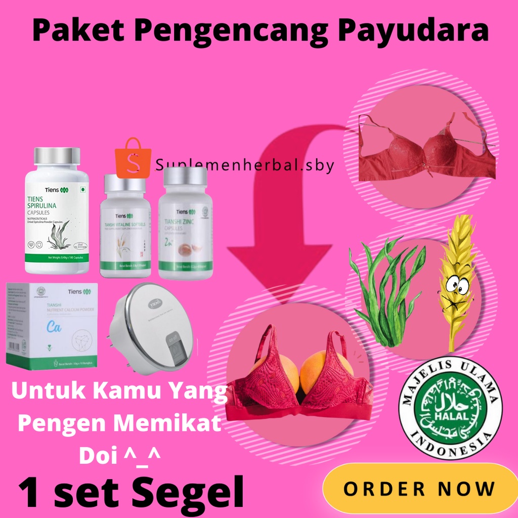 Alat Pengencang Payudara (MHCA) + Suplemen ( Zinc, Spirulina, Vitaline, Kalsium Nhcp) Tiens Tianshi