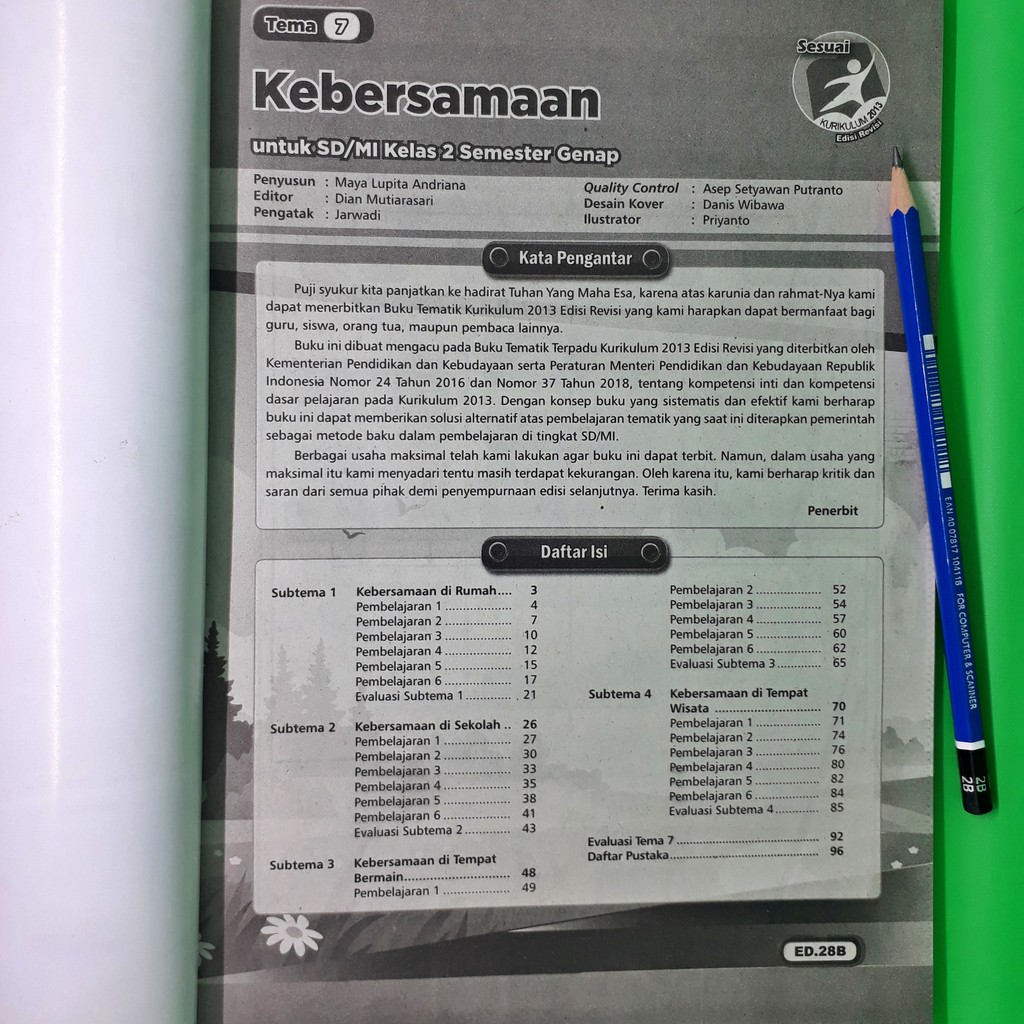 Lks Tematik Sd Mi Kelas 2 Tema 7 Kebersamaan Semester 2 Eksis Shopee Indonesia