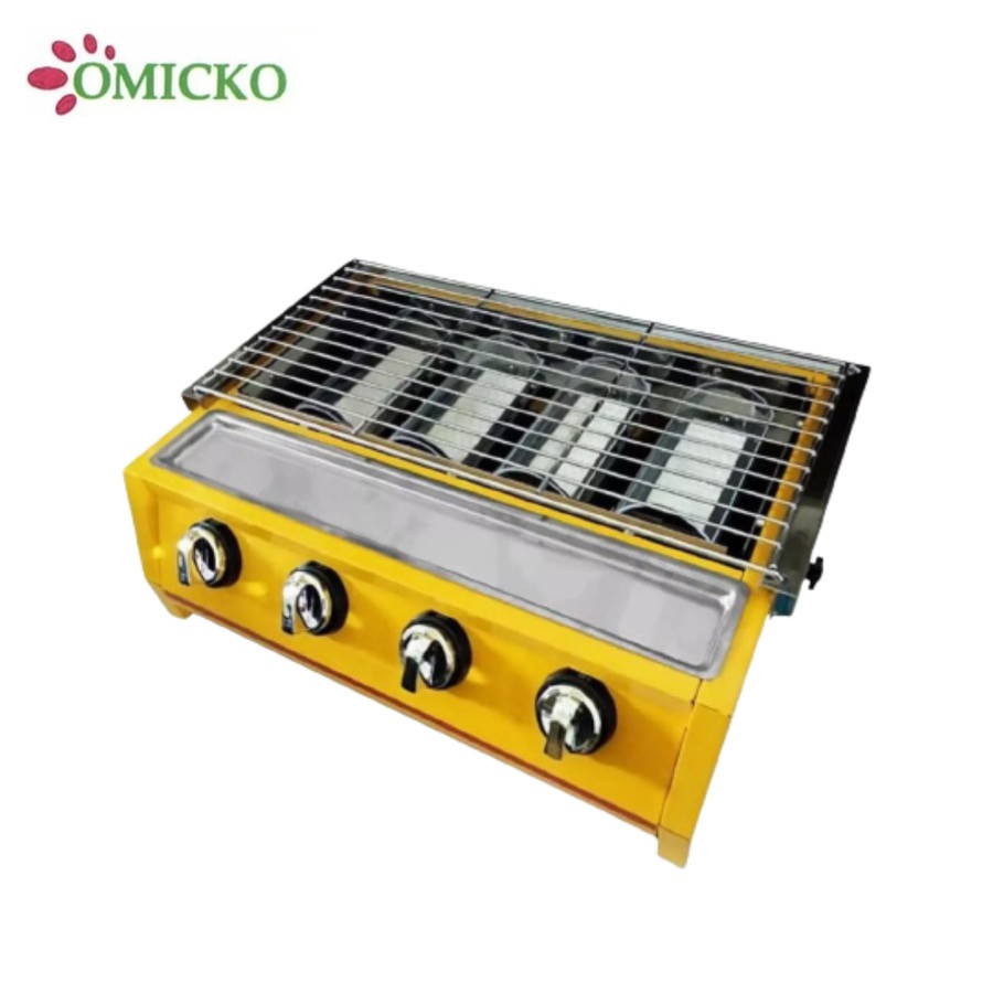 OMICKO KOMPOR PEMANGGANG GAS 4 TUNGKU OMICKO KOMPOR PANGGANGAN SOSIS