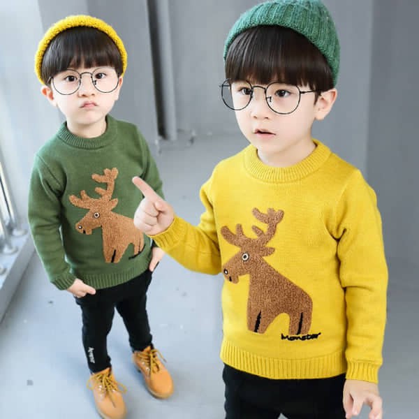 Baju Anak Laki - laki rajut halus Deer MONSTER KIDS