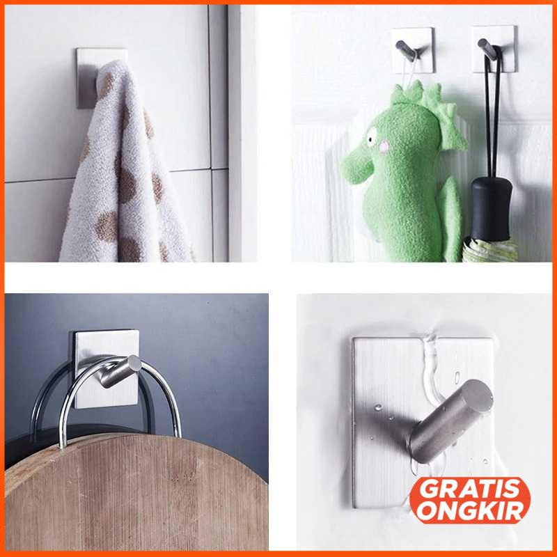 Gantungan Dinding Kapstok Hook Hanger 4 Hanger - MT30