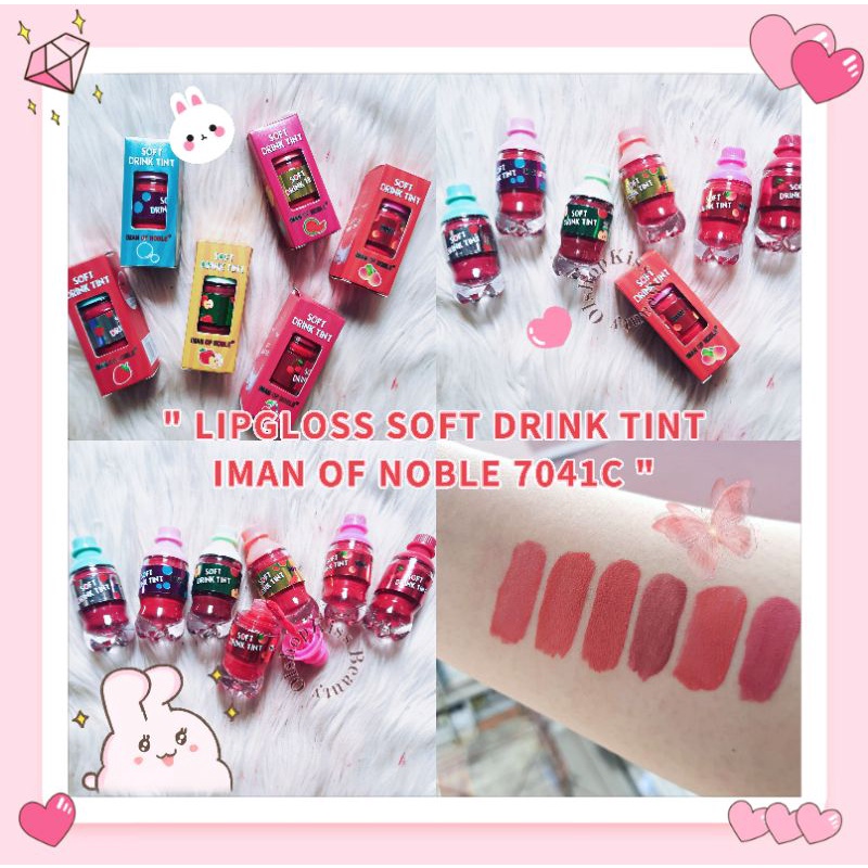 PROMO LIP GLOSS SOFT DRINK TINT IMAN OF NOBLE LIPGLOSS MATTE 7041C