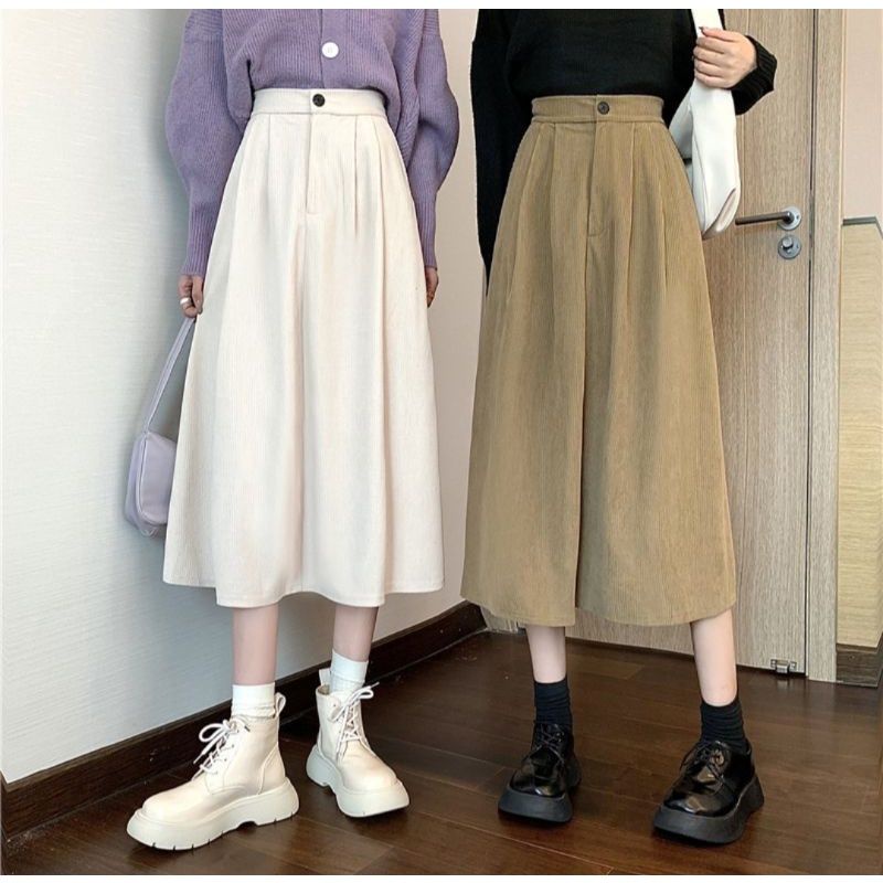 Rok Linen Wanita Korea / Rok Wanita Bahan Linen Premium