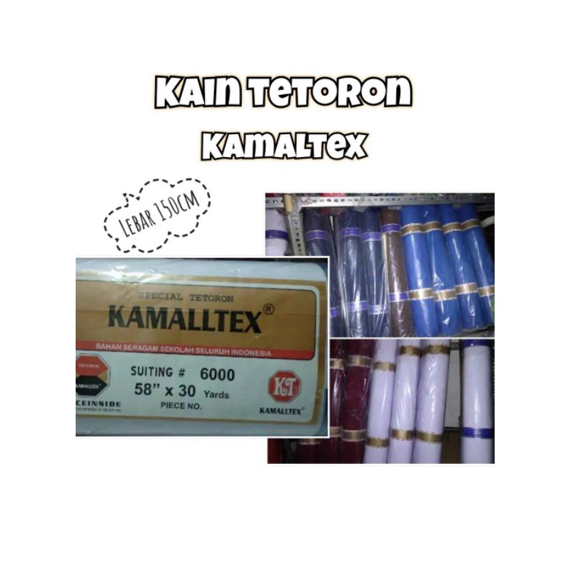 Bahan kain plat special tetoron kamalltex polos/kain celana murah/kain kamaltex meteran