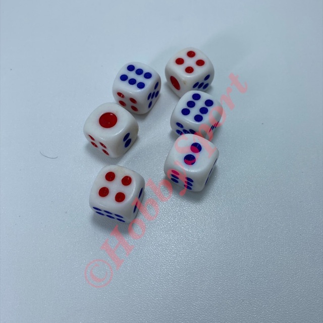 Dadu Dice Gading Import PVC Board Game 1,5cm 15mm Plastik Murah Uno