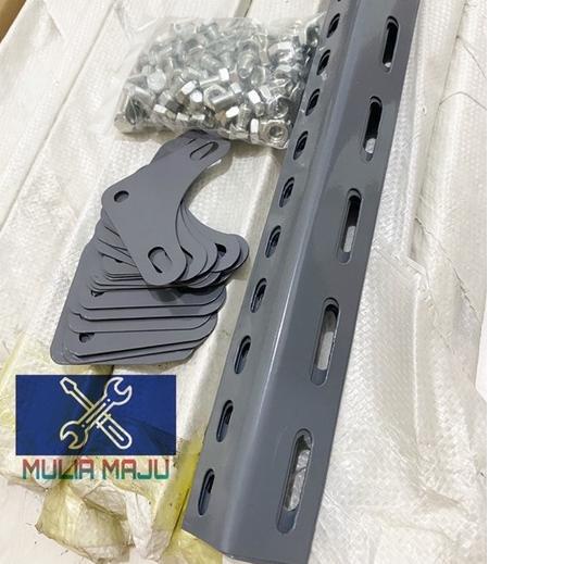 ✧ SIKU LUBANG BESI /Besi siku lubang /besi siku rak(HARGA PABRIK )1,1MM PANJANG 3meter (300cm) ✶