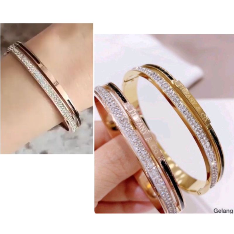 Gelang Titanium stainless steel Premium anti karat Anti Alergi Bracelet titanium ori gtt-0020