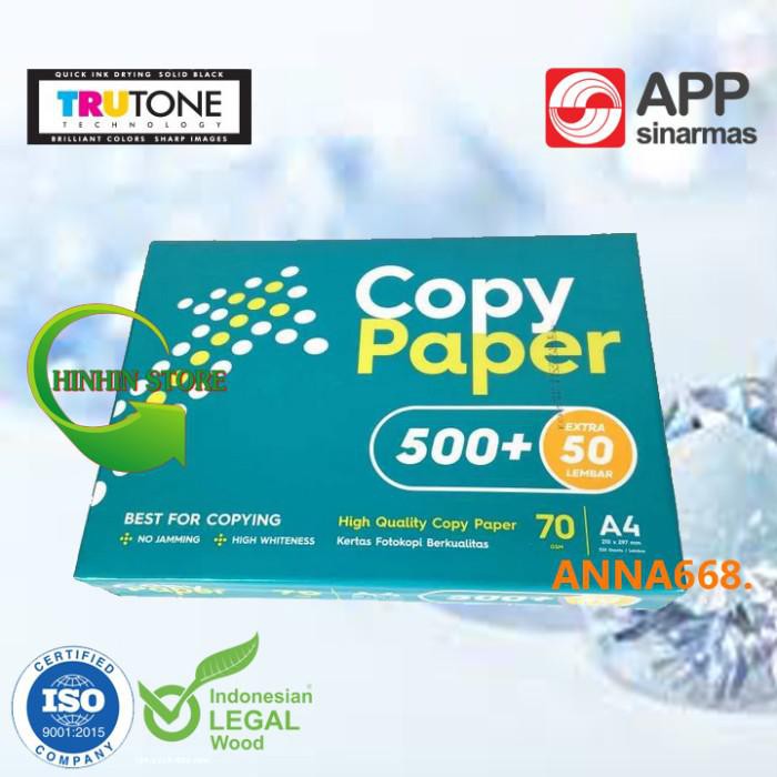 

Kertas / Kertas A4 70Gr Copy Paper/ Copypaper Ik Kertas Hvs Print Semua Printer - A470 Merk Bebas