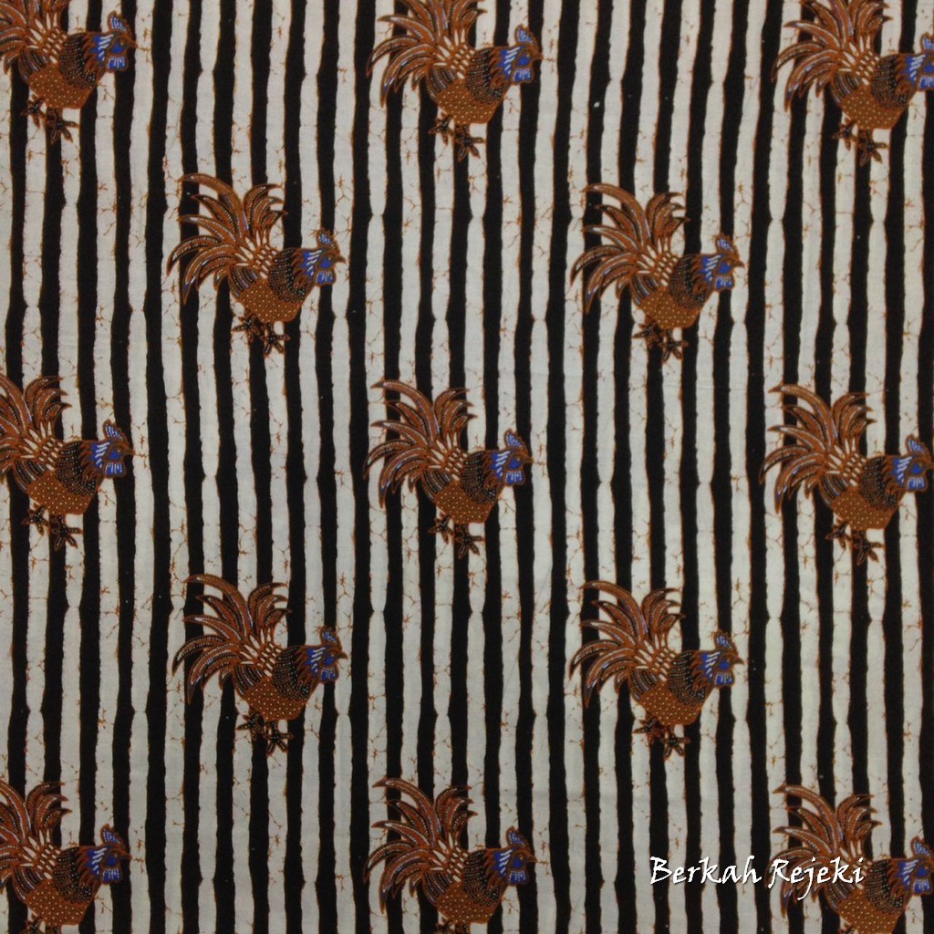 Super Sale! Kain Katun Motif Ayam Sogan Biru Batik BR