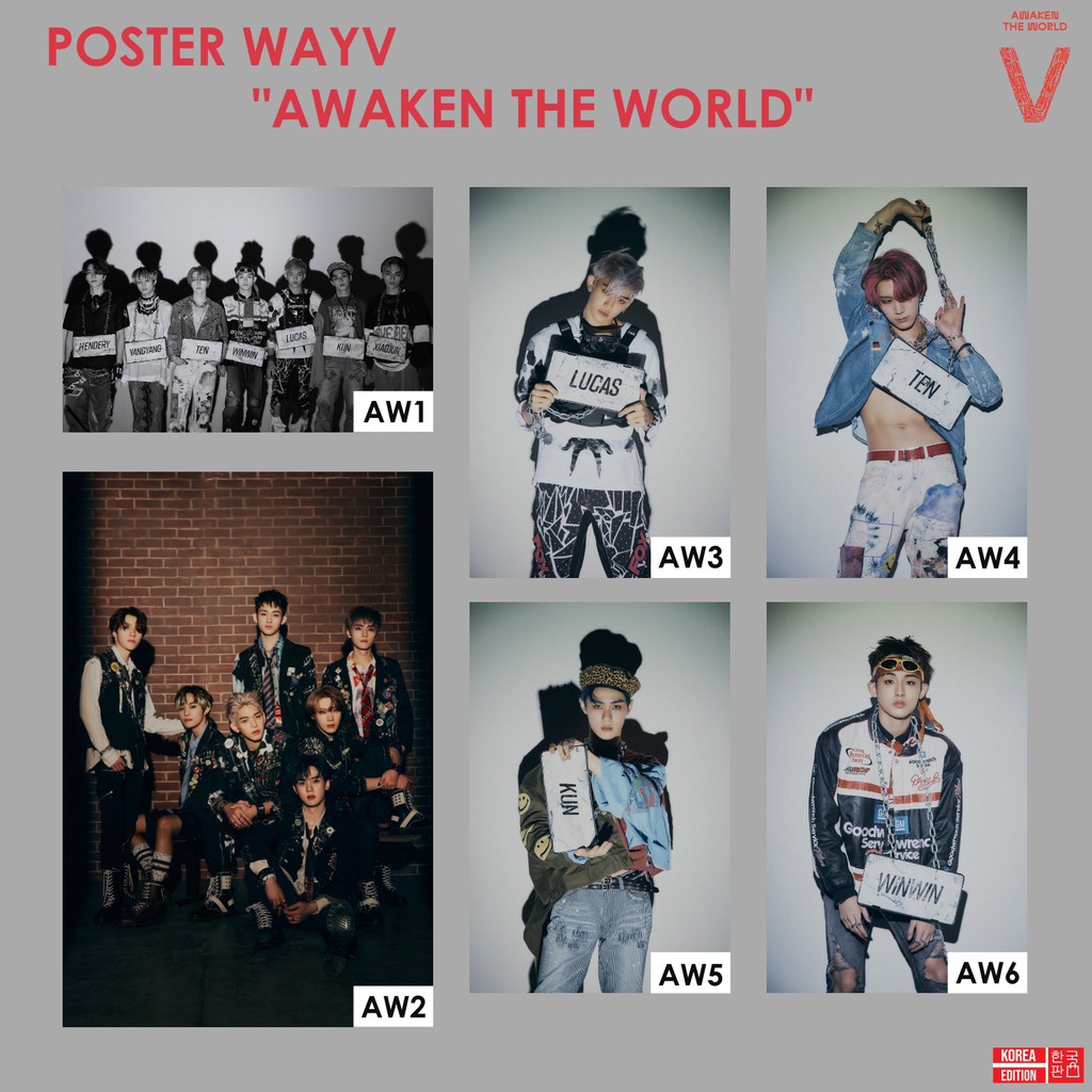 Poster WAYV Awaken The World Lucas Ten Kun Winwin KPOP