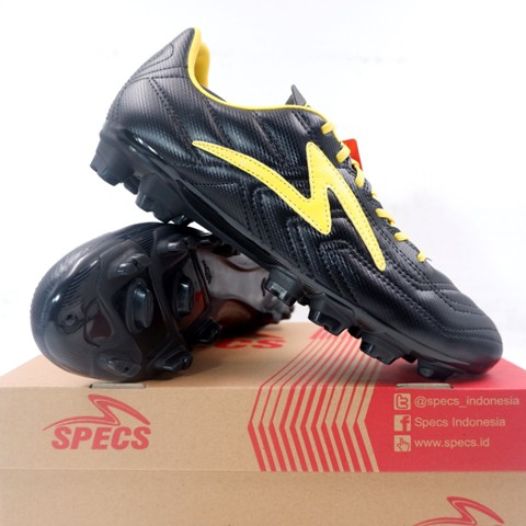 Sepatu Bola Specs Tycon FG Black Fresh Yellow 101370 Original BNIB