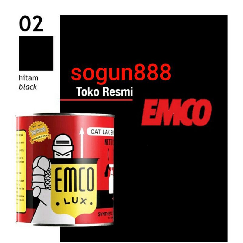 Emco Hitam @ 1 kg. Cat kayu dan besi Emco Black.