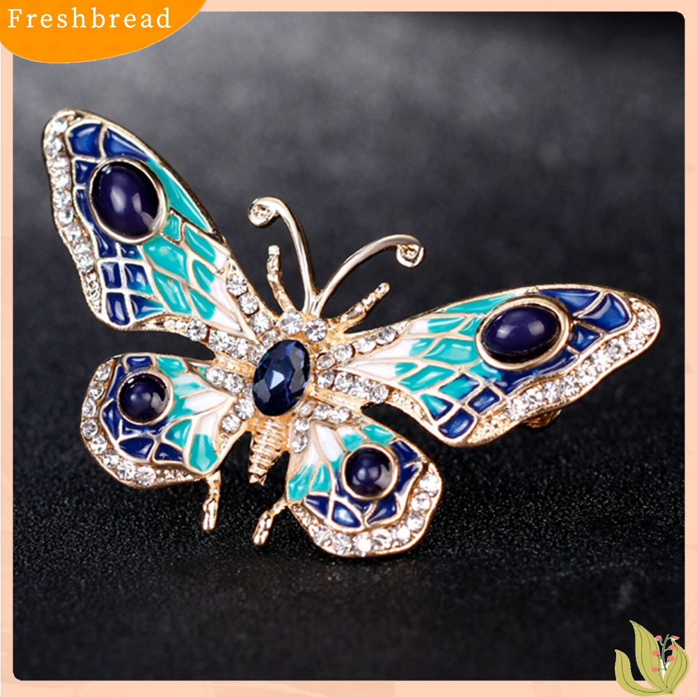 Terlaris Women's Fashion Butterfly Rhinestone Brooch Pin Breastpin Wedding Bridal Jewelry