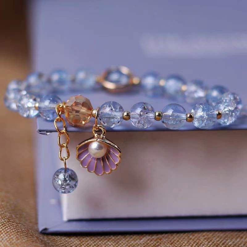 1PCS DAISY BRACELETS FASHION FOR WOMEN GELANG WANITA DAISY OCEAN BLUE PEARL